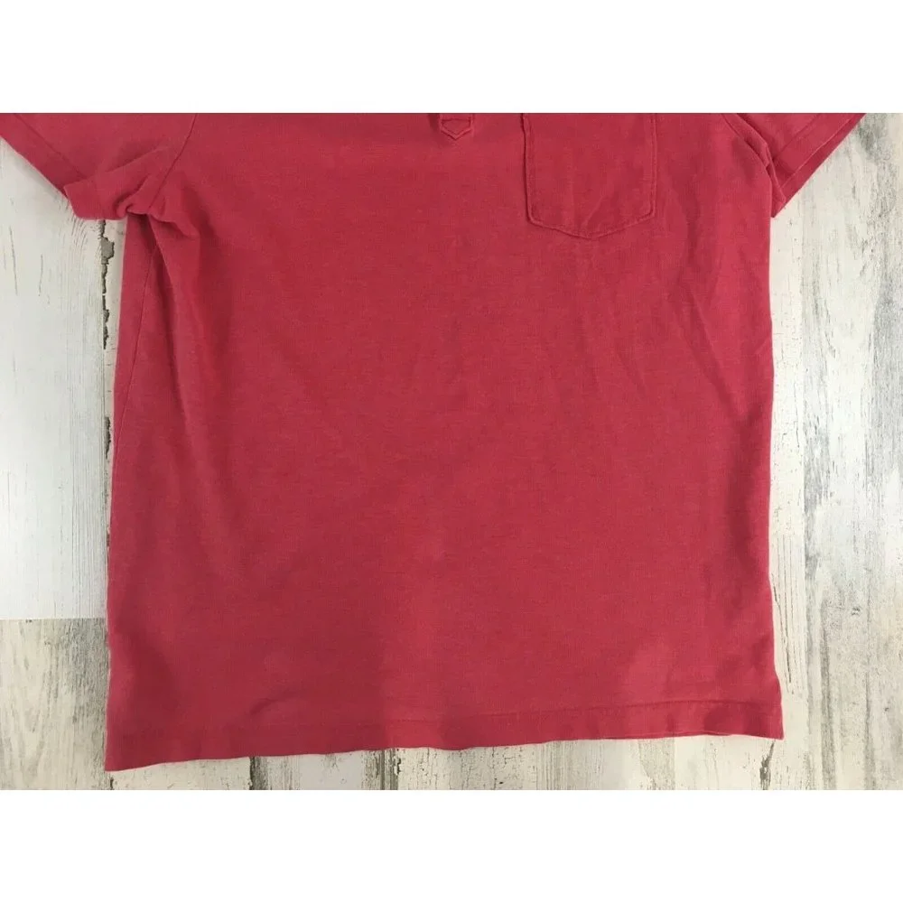 Banana Republic Performance Pique Polo Shirt Light Red Pink Mens M